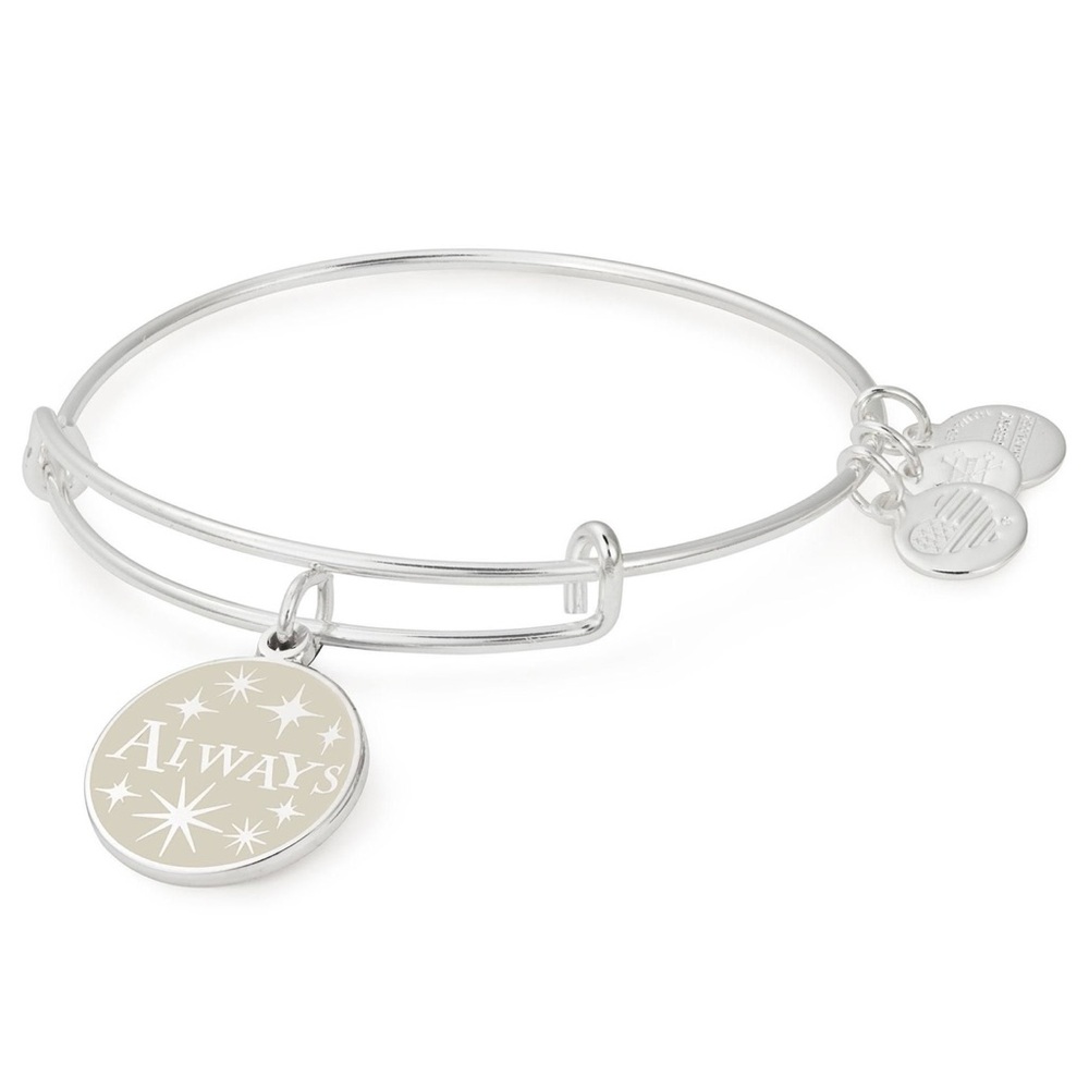 Alex and Ani Harry Potter Always Charm Bangle - Shiny Silver Finish NWOT